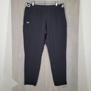 Under Armour Vanish Pants Womens XL Black Joggers Athletic Training Tapered Logo